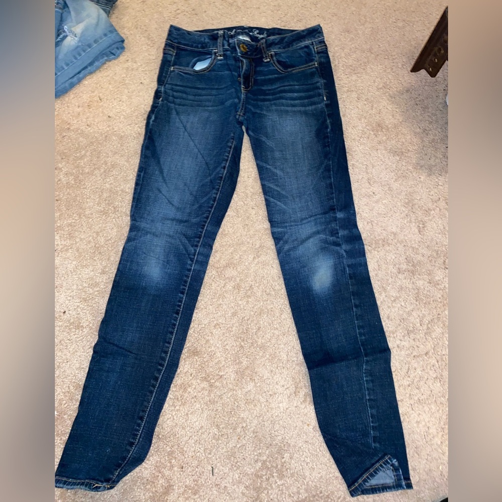 dark wash skinny jeggings